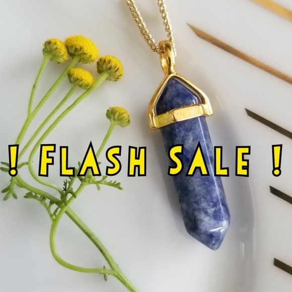Jewelry - SALE! 14K Gold Healing Stone Marble Necklace